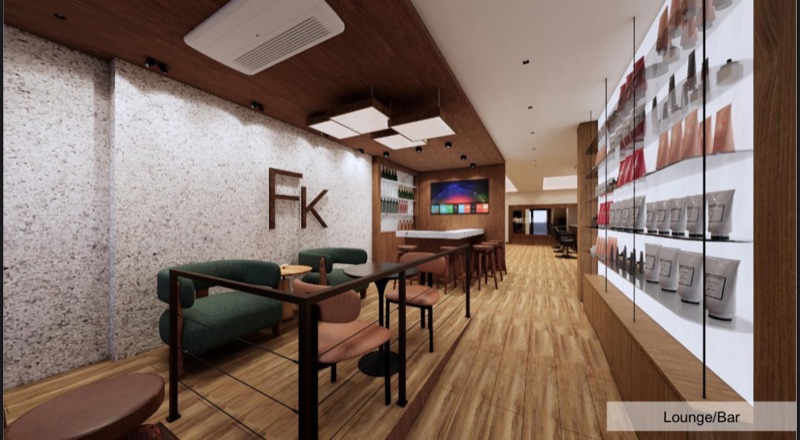 Lounge e bar (projeto da unidade) · Feel King Jardins